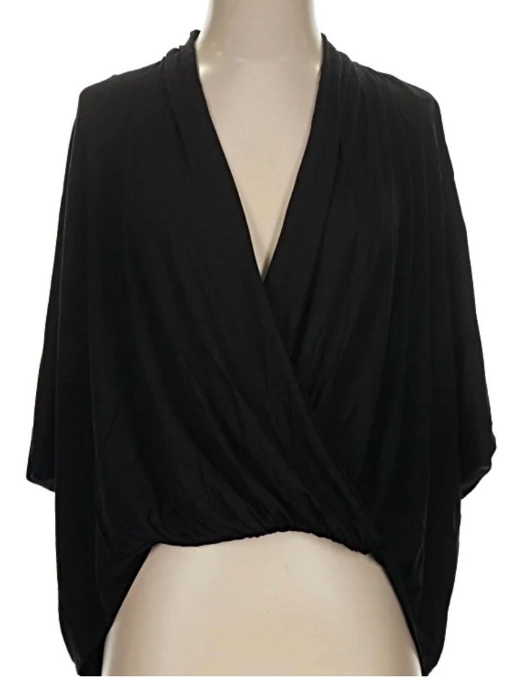 Trina Turk Drape-Front Black Women's Top It’s BLACK